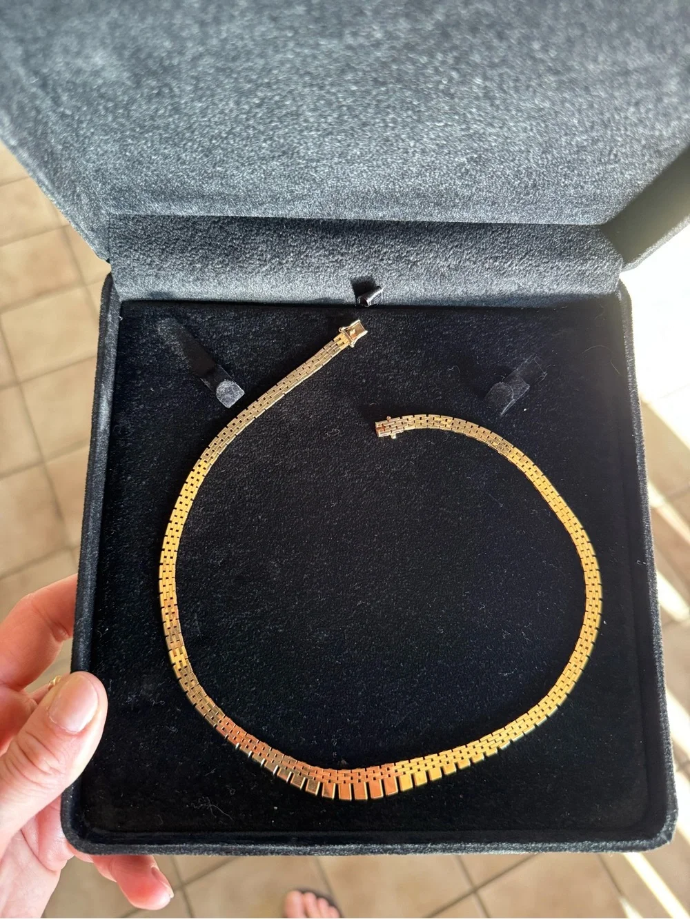 Danish vintage, 14K gold, 16.5 inch length necklace, a substantial 30 grams!